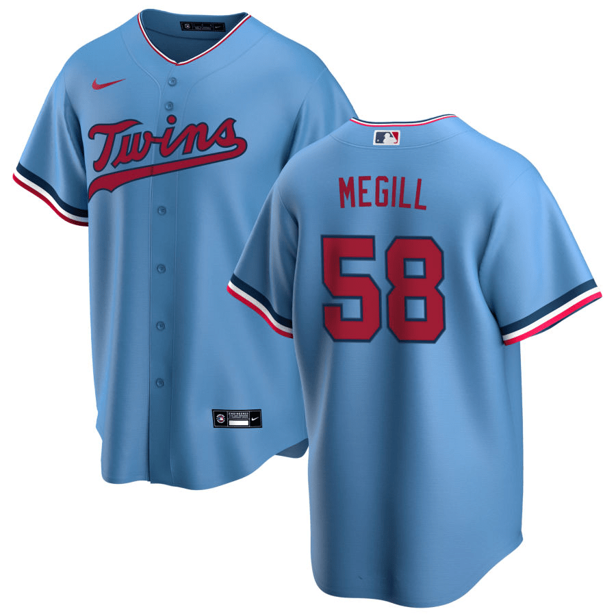 Trevor Megill Minnesota Twins Alternate Blue Baseball Player Jersey