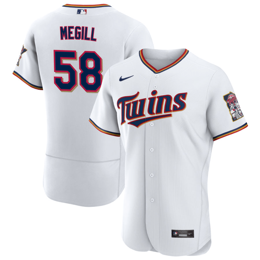 Trevor Megill Minnesota Twins Home White Baseball Player Jersey