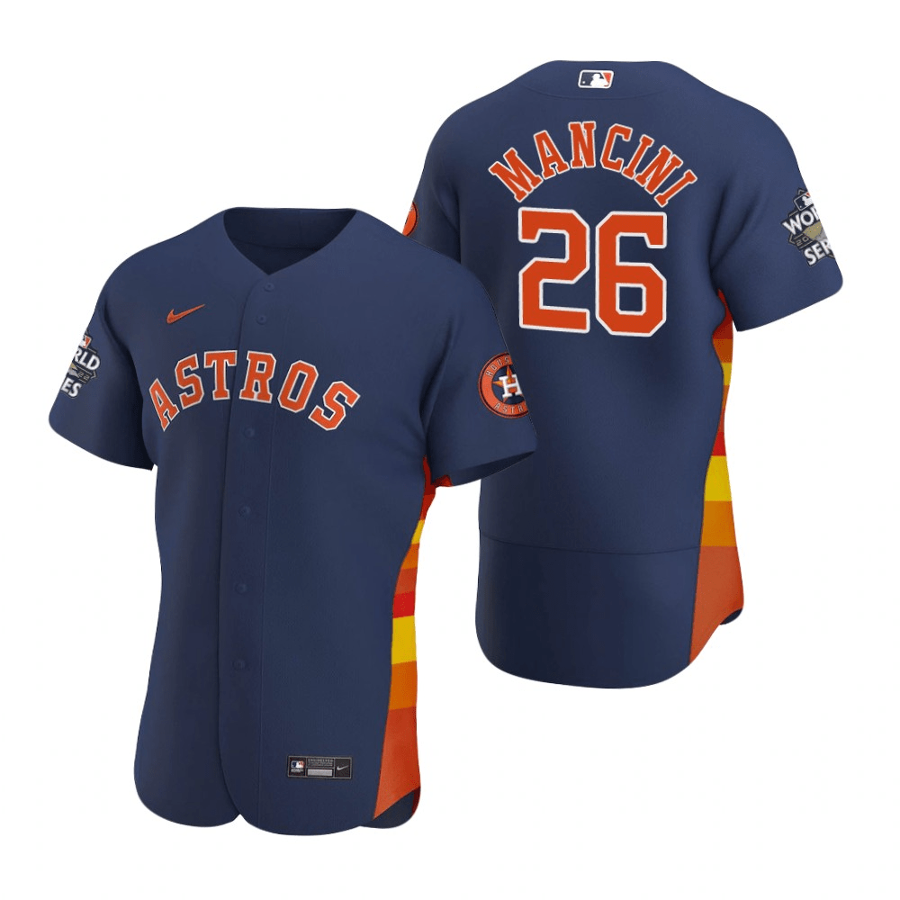 Trey Mancini Houston Astros 2022 World Series Navy Baseball Player Jersey