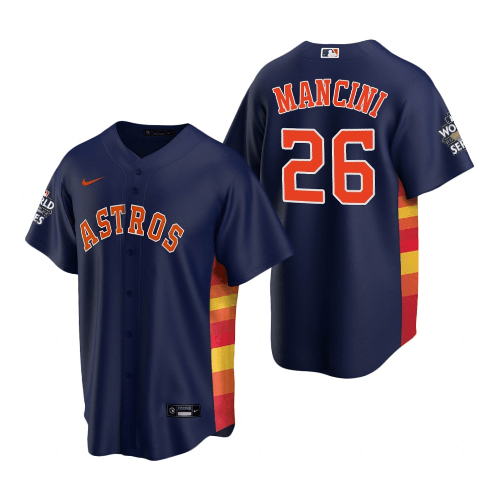 Trey Mancini Houston Astros 2022 World Series Navy Baseball Player Jersey