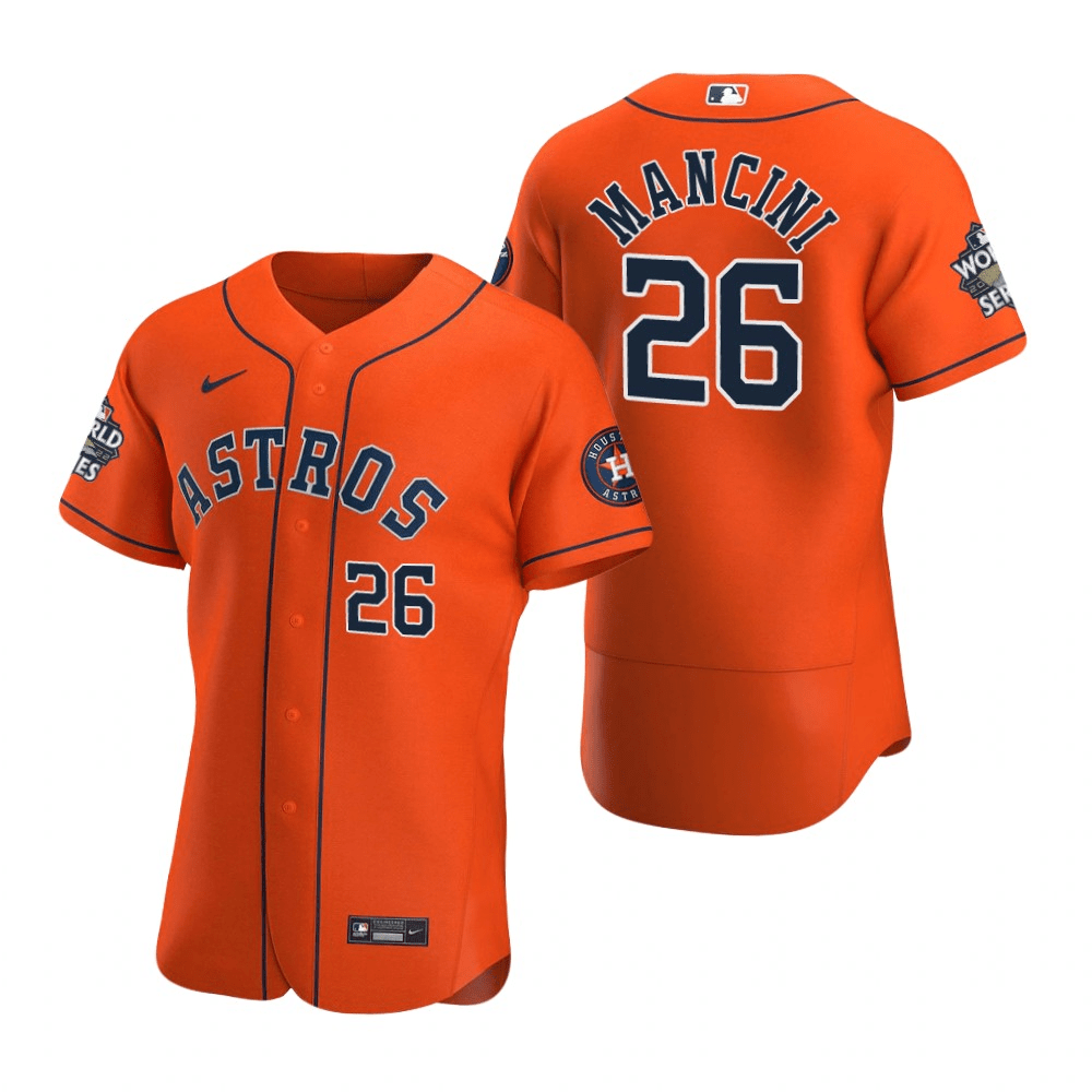 Trey Mancini Houston Astros 2022 World Series Orange Baseball Player Jersey