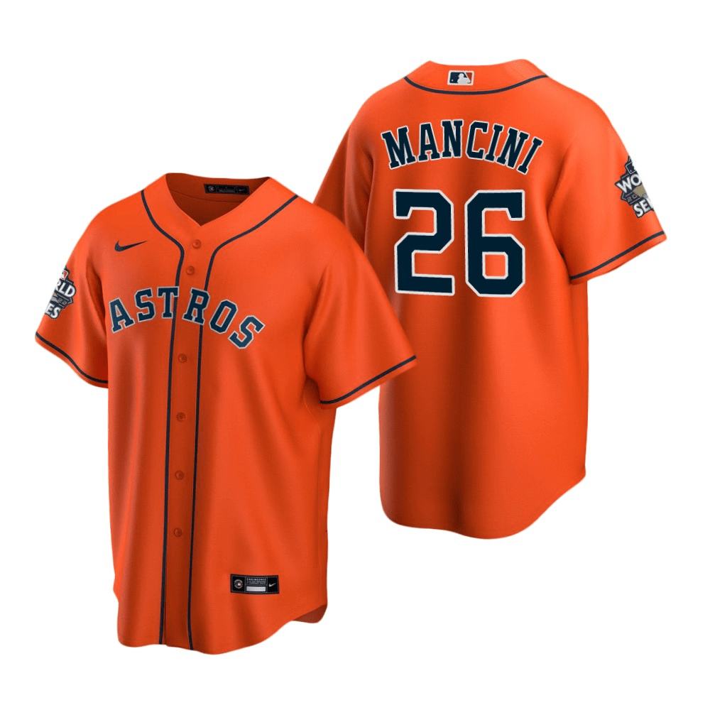Trey Mancini Houston Astros 2022 World Series Orange Baseball Player Jersey