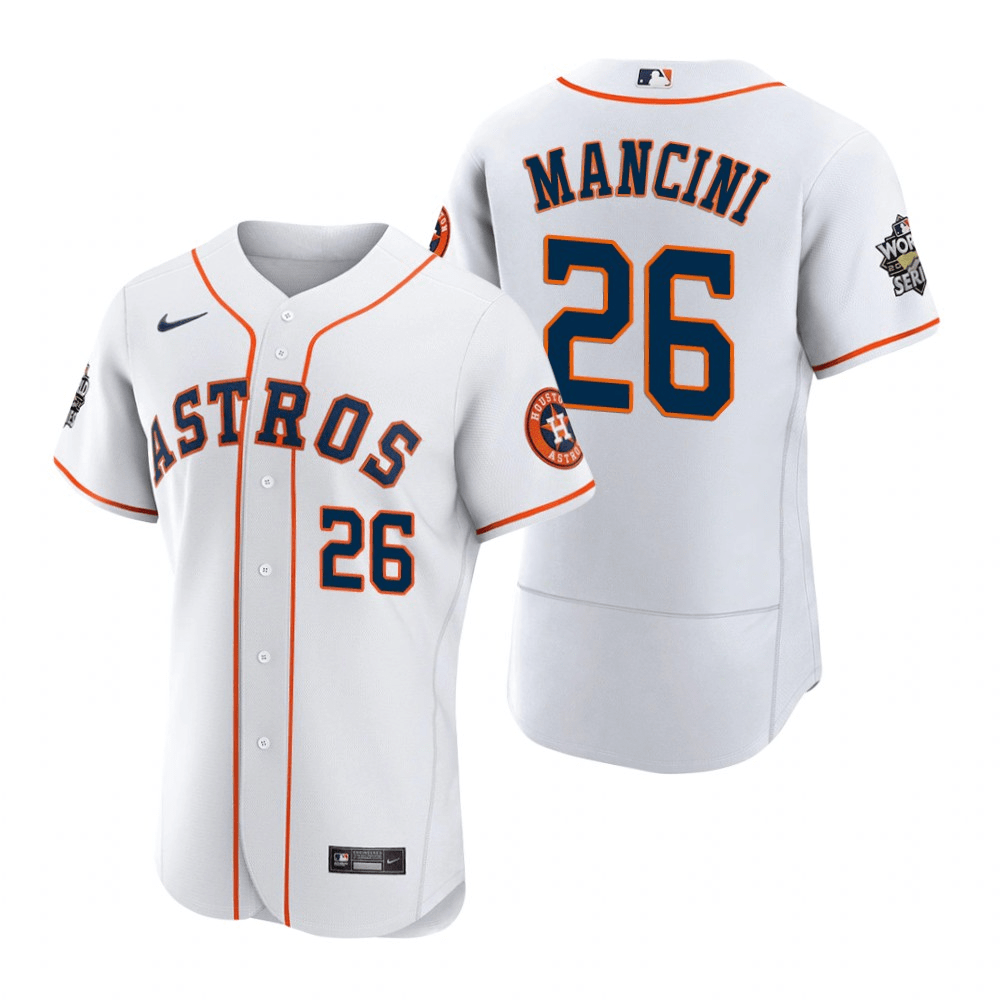 Trey Mancini Houston Astros 2022 World Series White Baseball Player Jersey