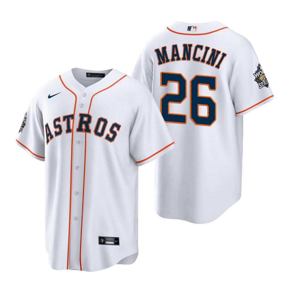 Trey Mancini Houston Astros 2022 World Series White Baseball Player Jersey