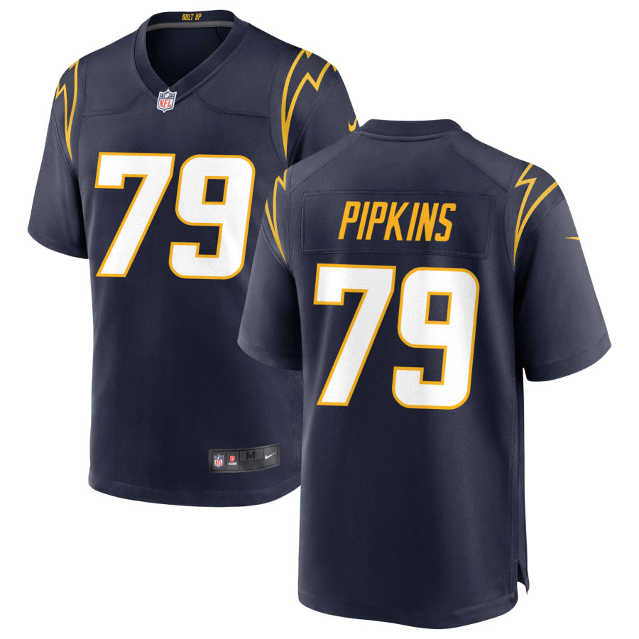 Trey Pipkins Los Angeles Chargers Alternate Navy Game Jersey