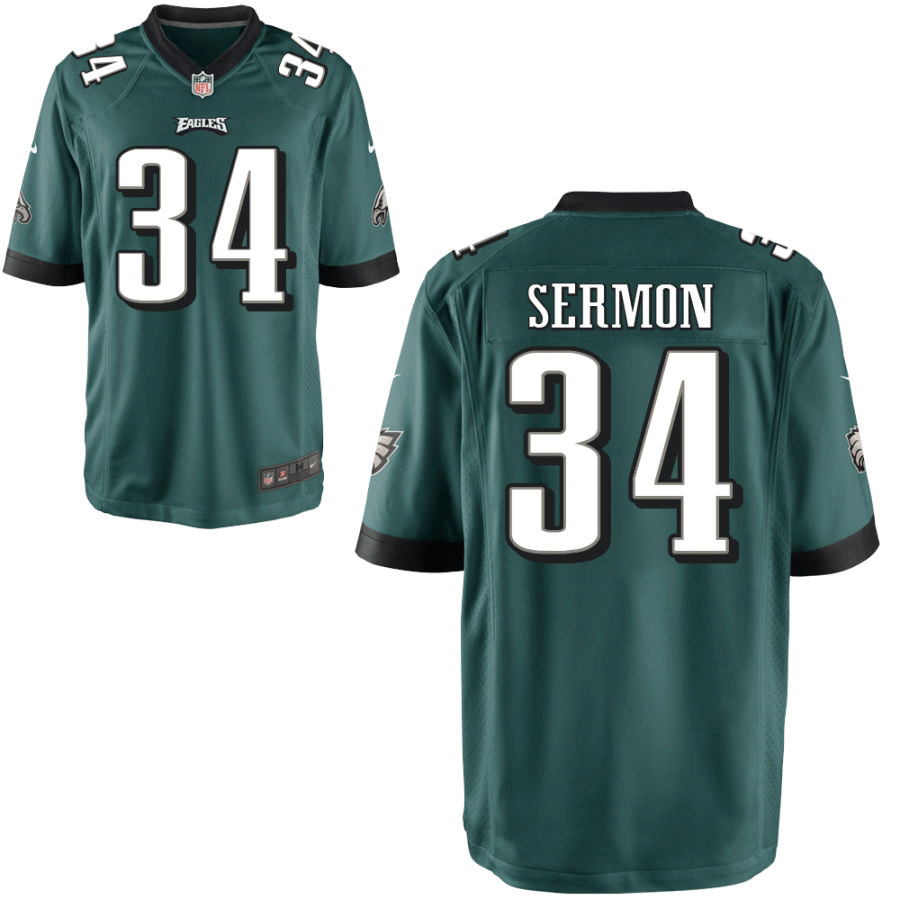 Trey Sermon Philadelphia Eagles Green Game Jersey