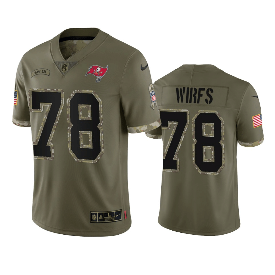 Tristan Wirfs Tampa Bay Buccaneers 2022 Salute To Service Limited Jersey