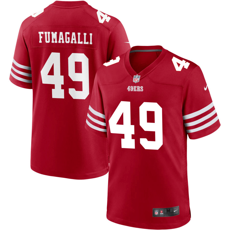 Troy Fumagalli San Francisco 49ers Red Game Jersey