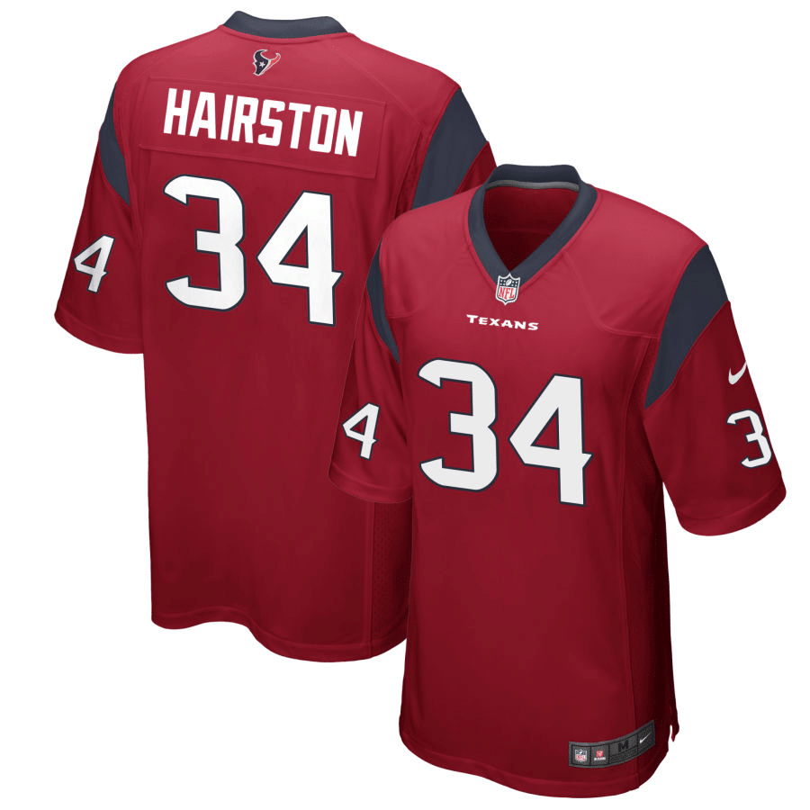 Troy Hairston Houston Texans Alternate Red Game Jersey