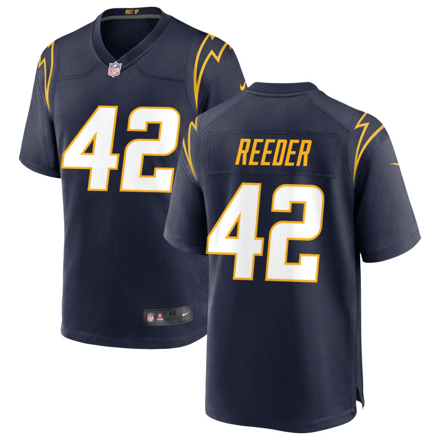 Troy Reeder Los Angeles Chargers Alternate Navy Game Jersey