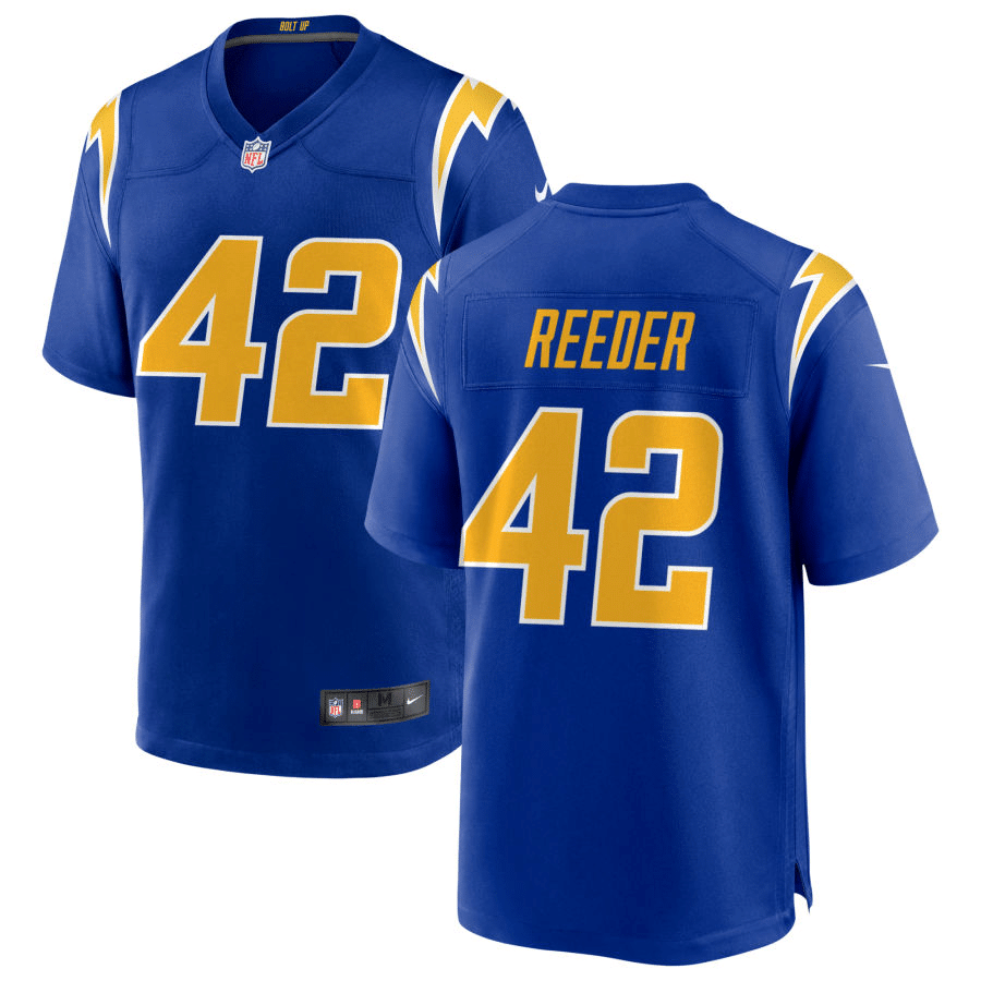 Troy Reeder Los Angeles Chargers Alternate Royal Game Jersey