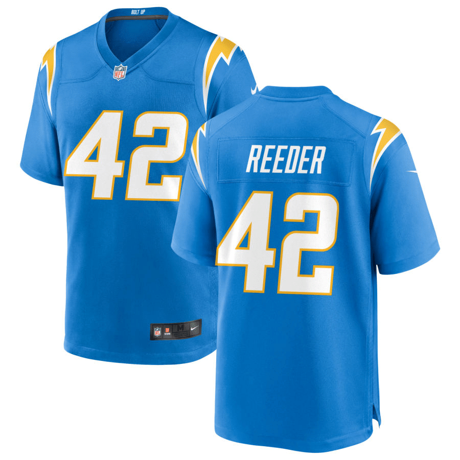 Troy Reeder Los Angeles Chargers Blue Game Jersey