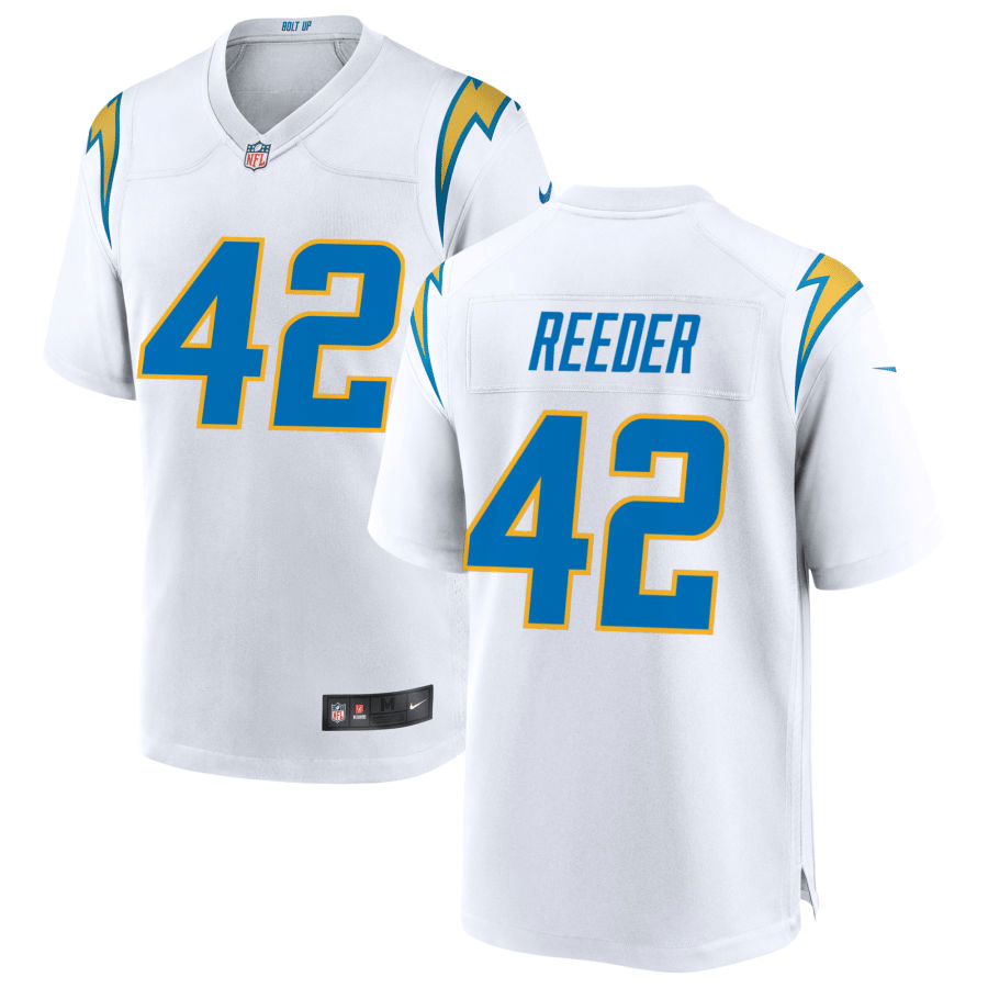 Troy Reeder Los Angeles Chargers White Game Jersey