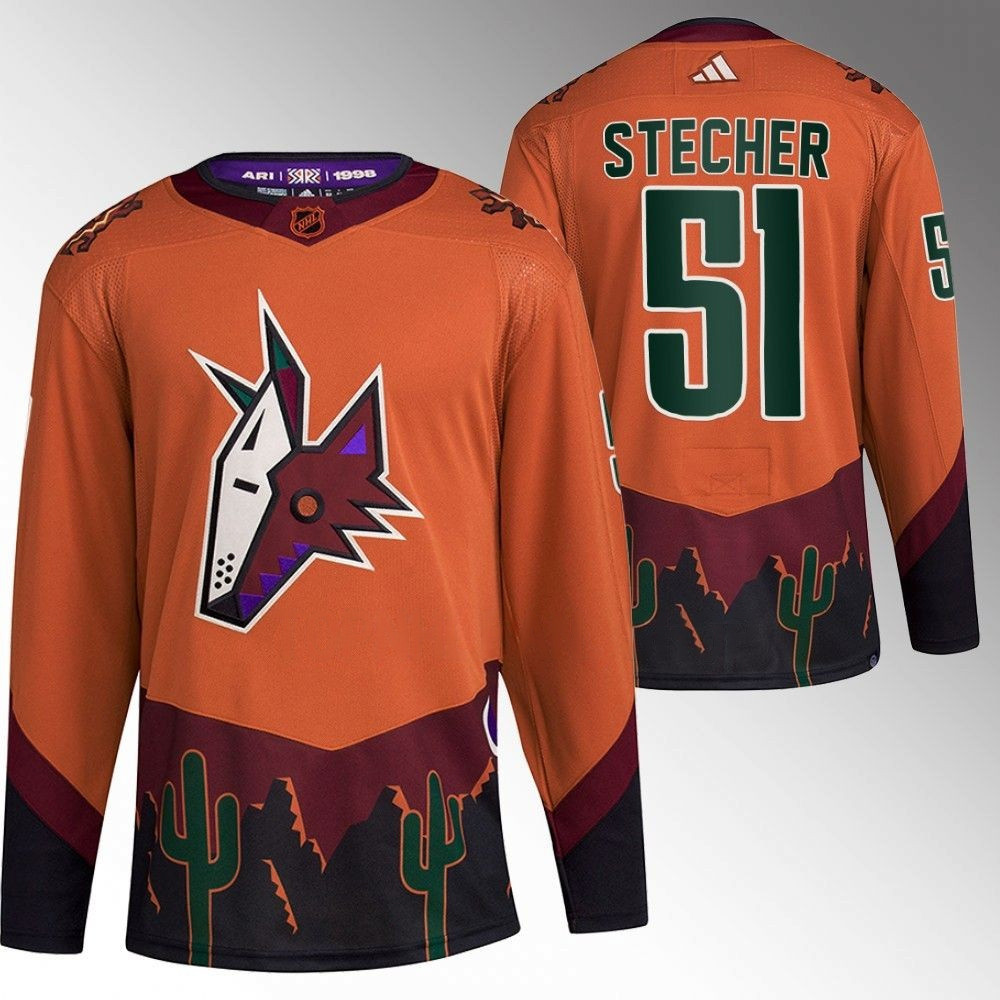 Troy Stecher Arizona Coyotes 2022 Reverse Retro Orange Player Swingman Jersey