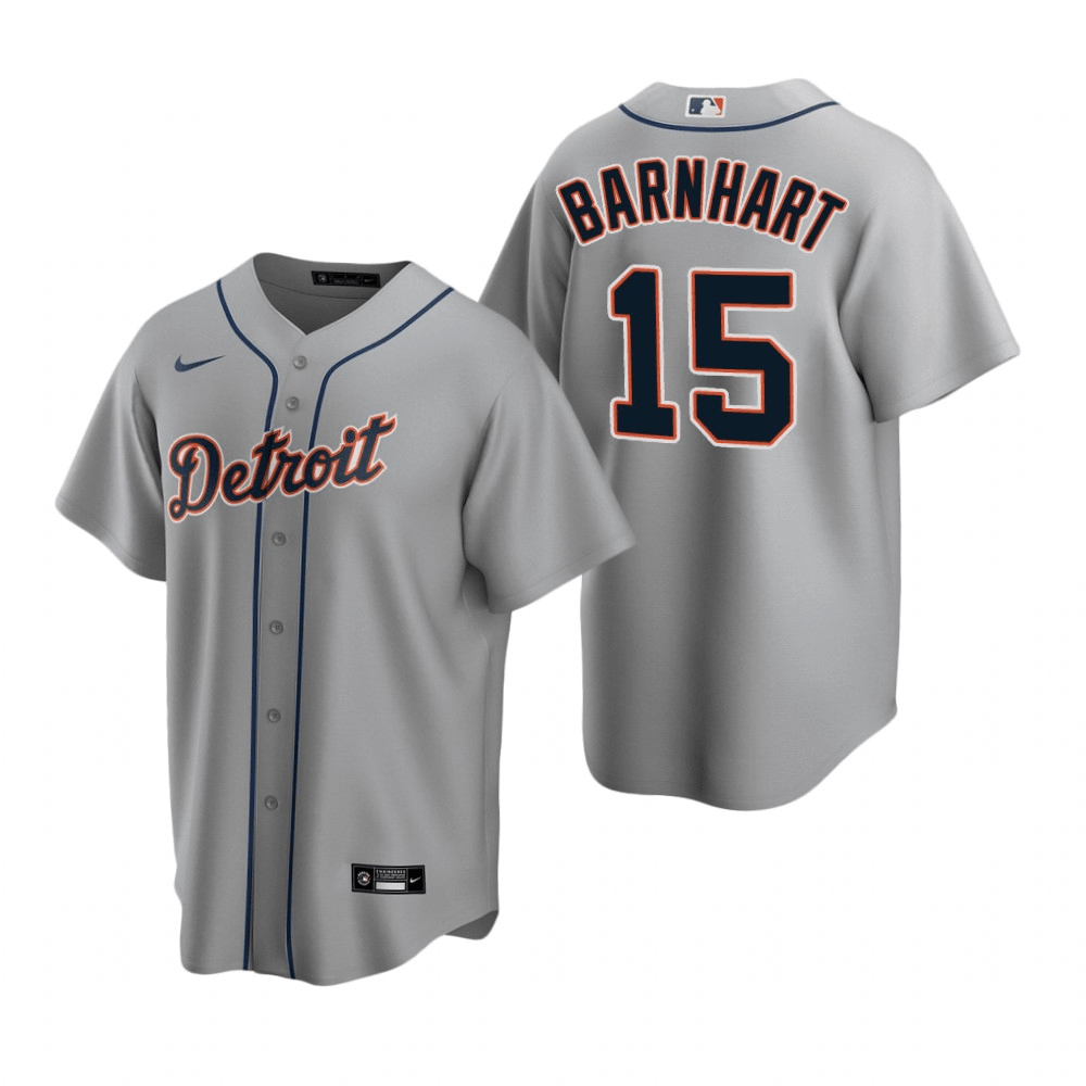 Tucker Barnhart Detroit Tigers Road Gray Baseball Player Jersey