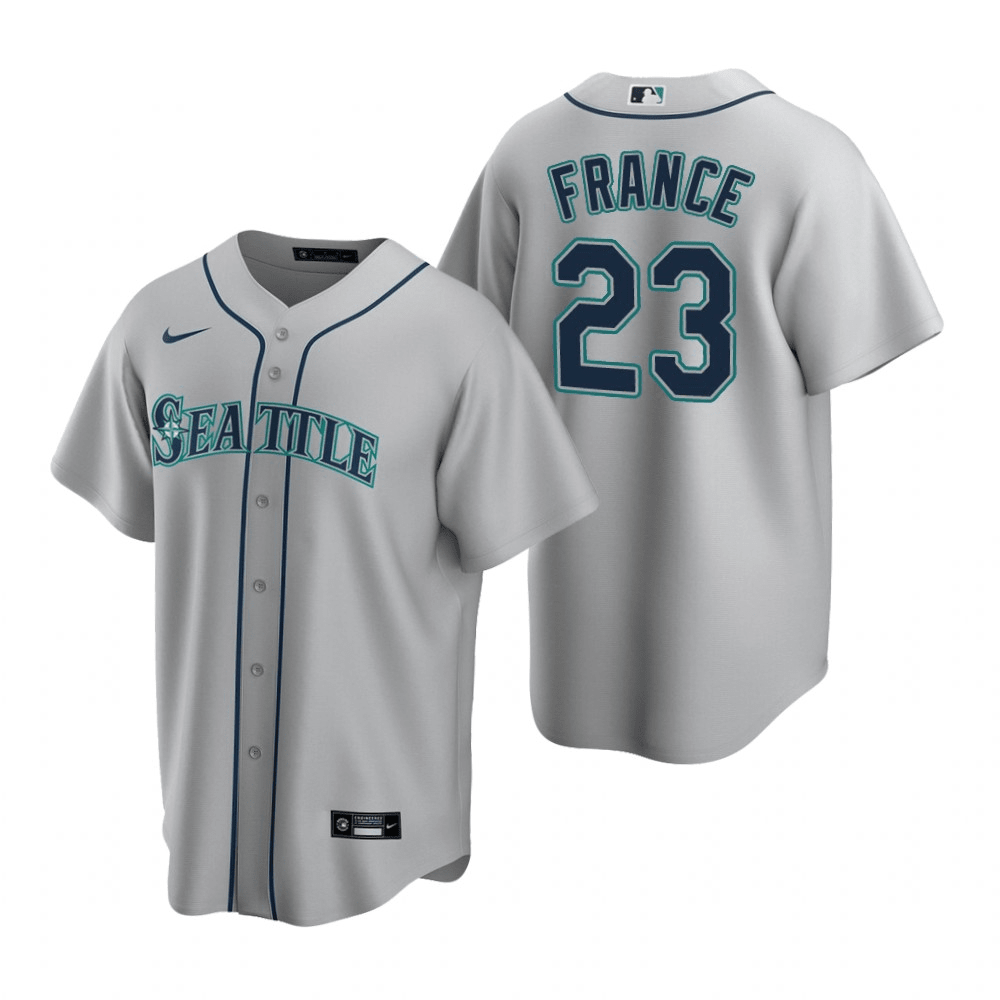 Ty France Seattle Mariners Road Gray Baseball Player Jersey