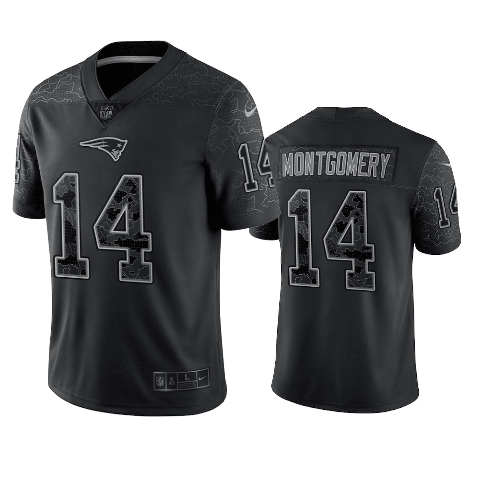 Ty Montgomery New England Patriots RFLCTV Black Limited Jersey