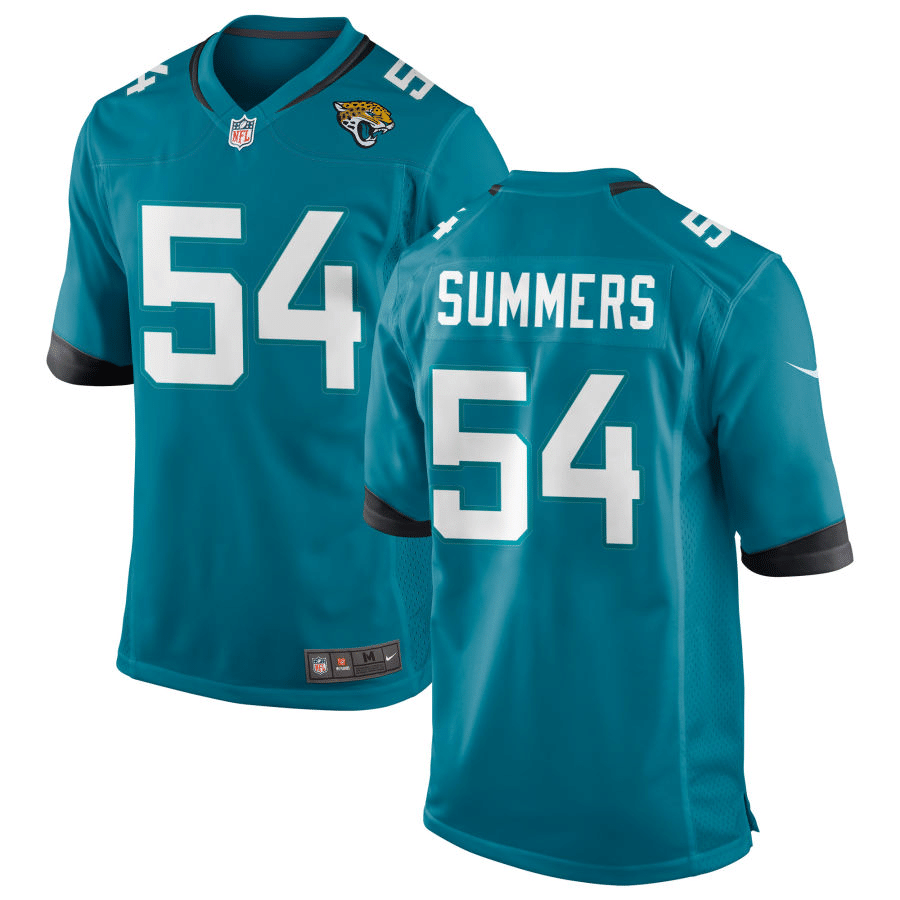 Ty Summers Jacksonville Jaguars Alternate Teal Game Jersey