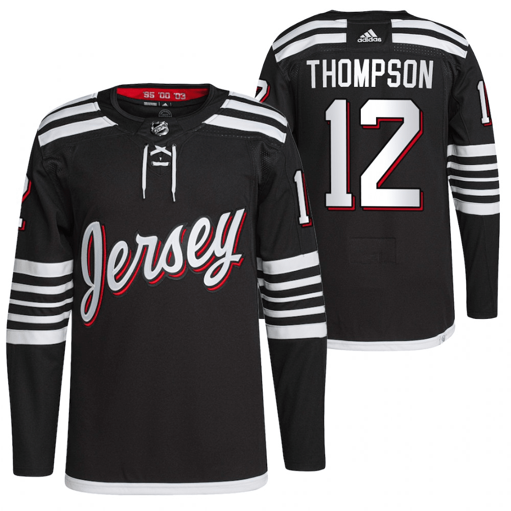 Tyce Thompson New Jersey Devils 2021-22 Alternate Black Player Swingman Jersey