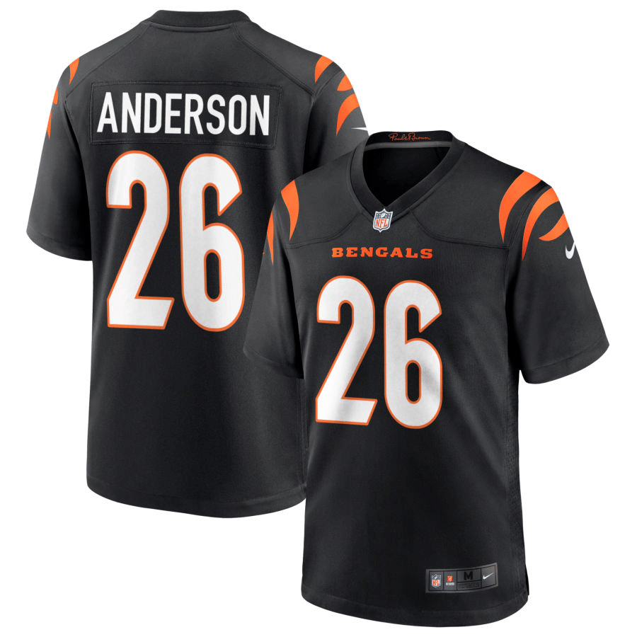 Tycen Anderson Cincinnati Bengals 2021 Black Game Jersey