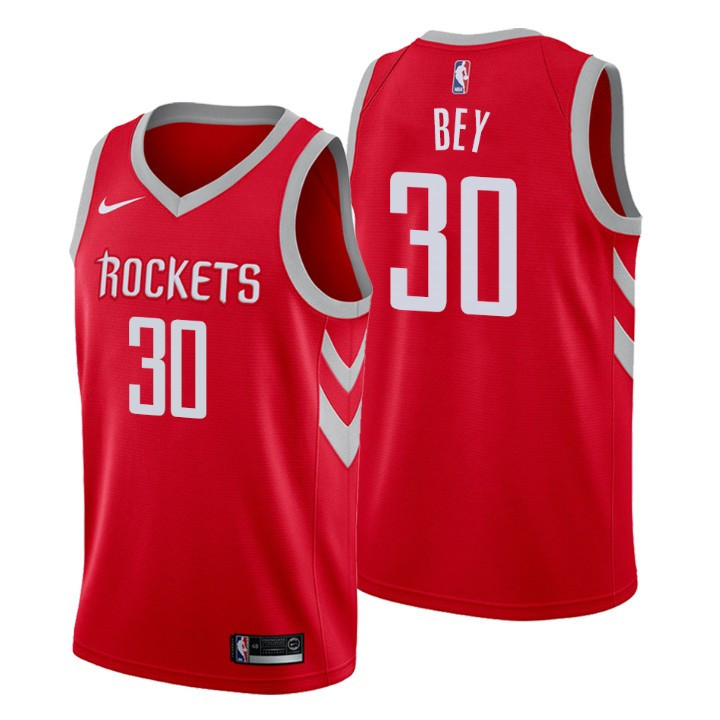 Tyler Bey Houston Rockets 2021-22 Icon Edition Red Swingman Jersey