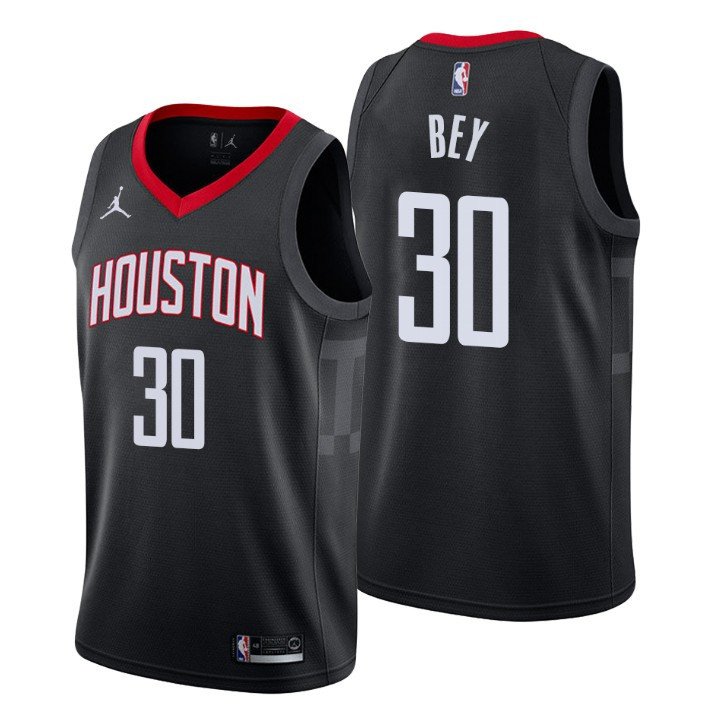 Tyler Bey Houston Rockets 2021-22 Statement Black Swingman Jersey