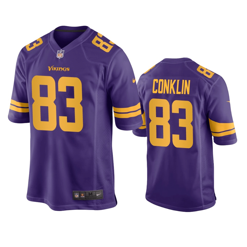 Tyler Conklin Minnesota Vikings Alternate Purple Game Jersey