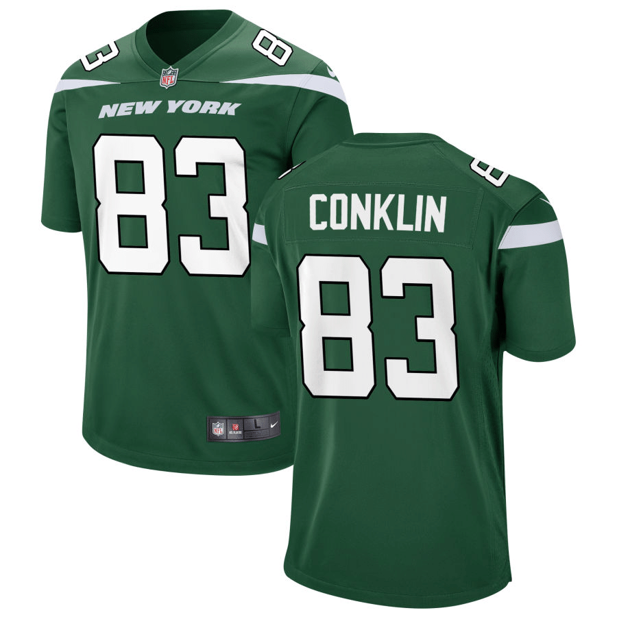 Tyler Conklin New York Jets Green Game Jersey