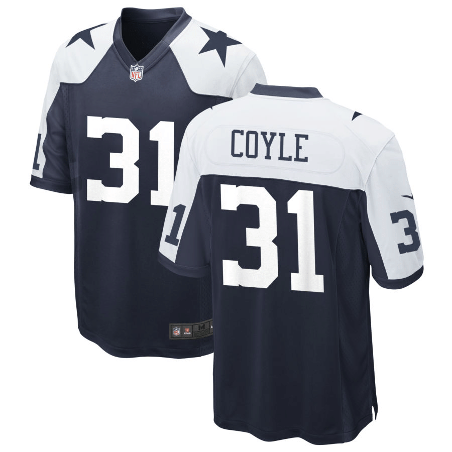 Tyler Coyle Dallas Cowboys Alternate Navy Game Jersey