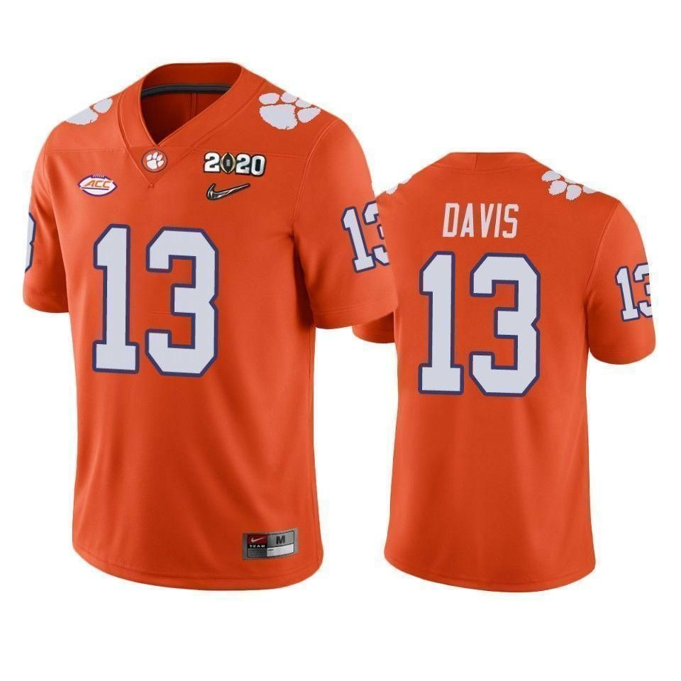 Tyler Davis Clemson Tigers 2020 National Championship Football Jersey