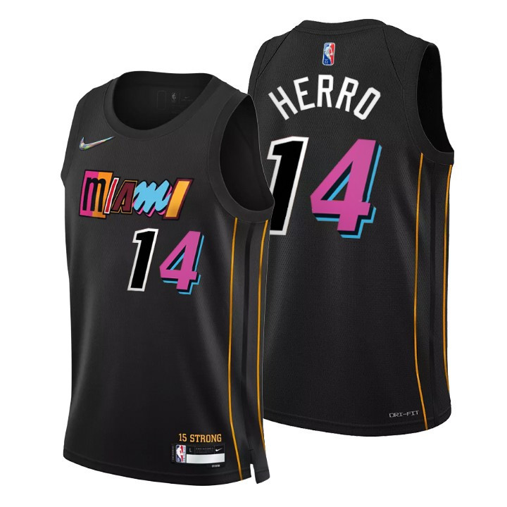 Tyler Herro Miami Heat 2021-22 City Black Swingman Jersey