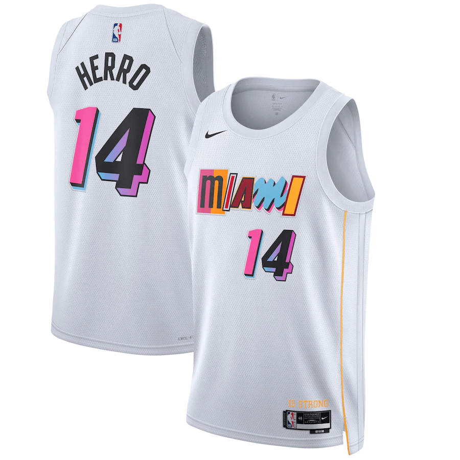 Tyler Herro Miami Heat 2022-23 City Edition White Swingman Jersey