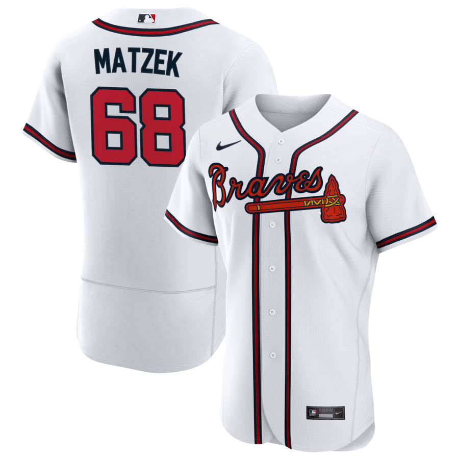 Tyler Matzek Atlanta Braves White Home Baseball Player Jersey