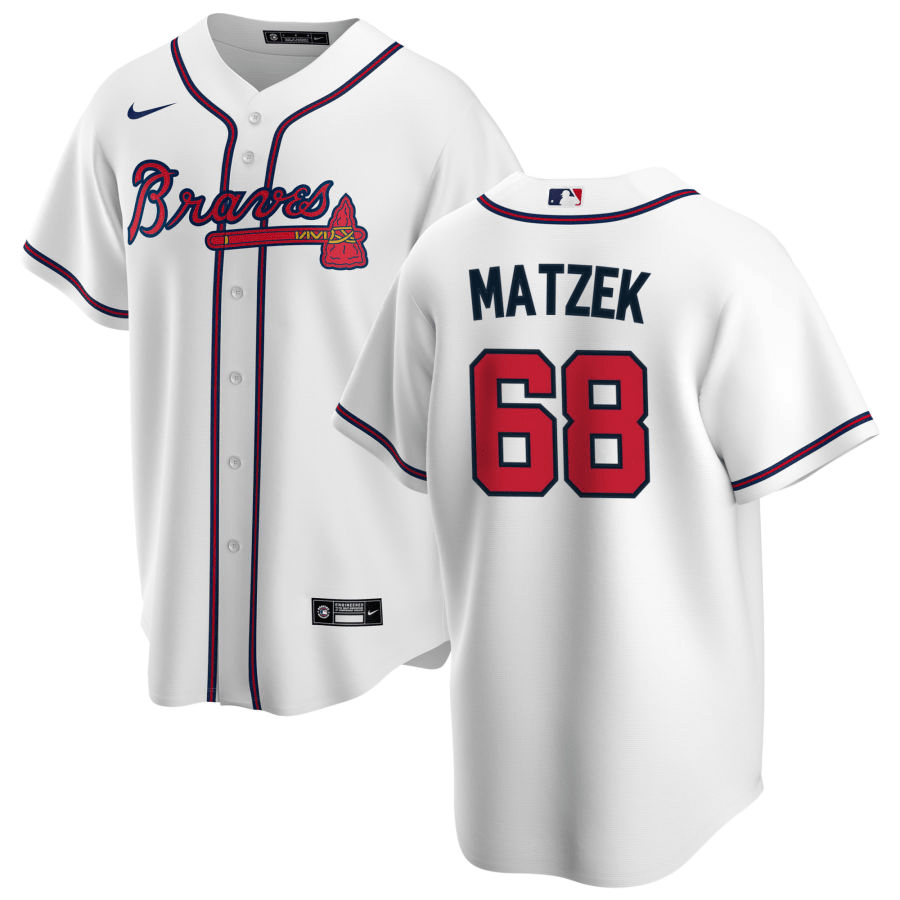 Tyler Matzek Atlanta Braves White Home Baseball Player Jersey