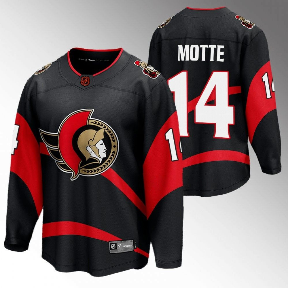 Tyler Motte Ottawa Senators 2022 Reverse Retro Black Player Swingman Jersey