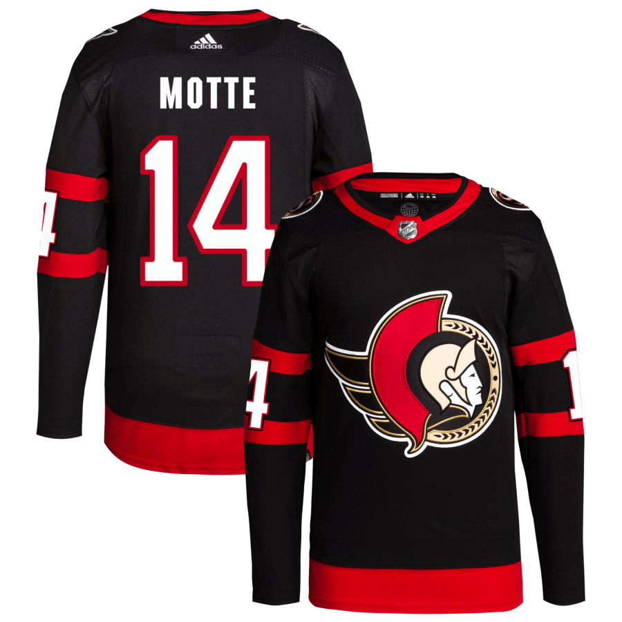 Tyler Motte Ottawa Senators Home Black Player Swingman Jersey