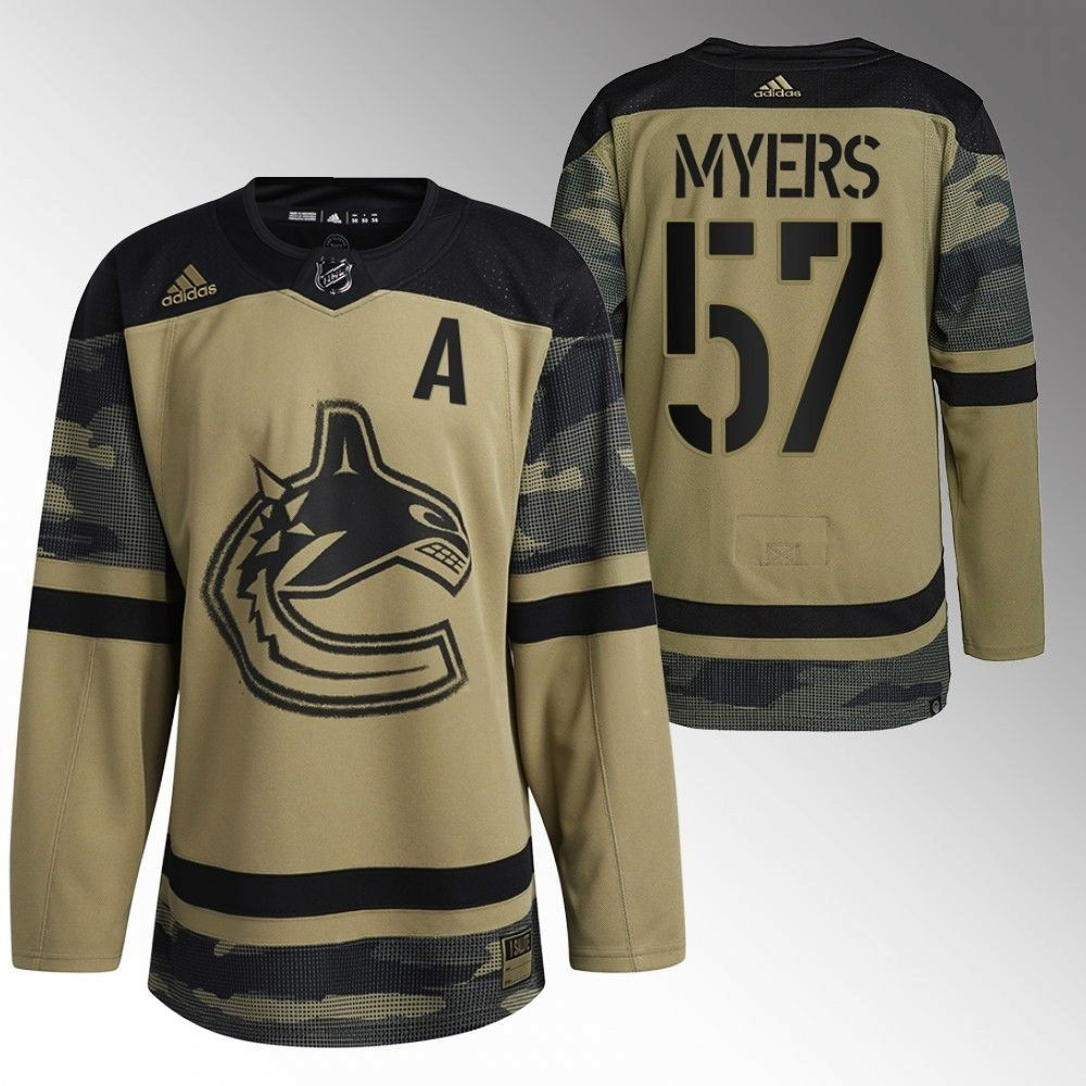 Tyler Myers Vancouver Canucks 2022 Military Appreciation Team Camo Player Swingman Jersey