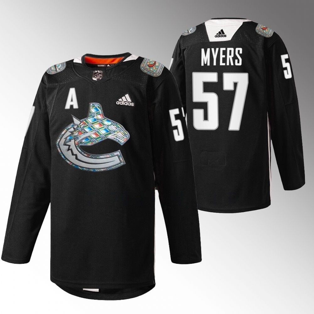 Tyler Myers Vancouver Canucks 2023 Black History Month Heritage Warm Up Black Player Swingman Jersey