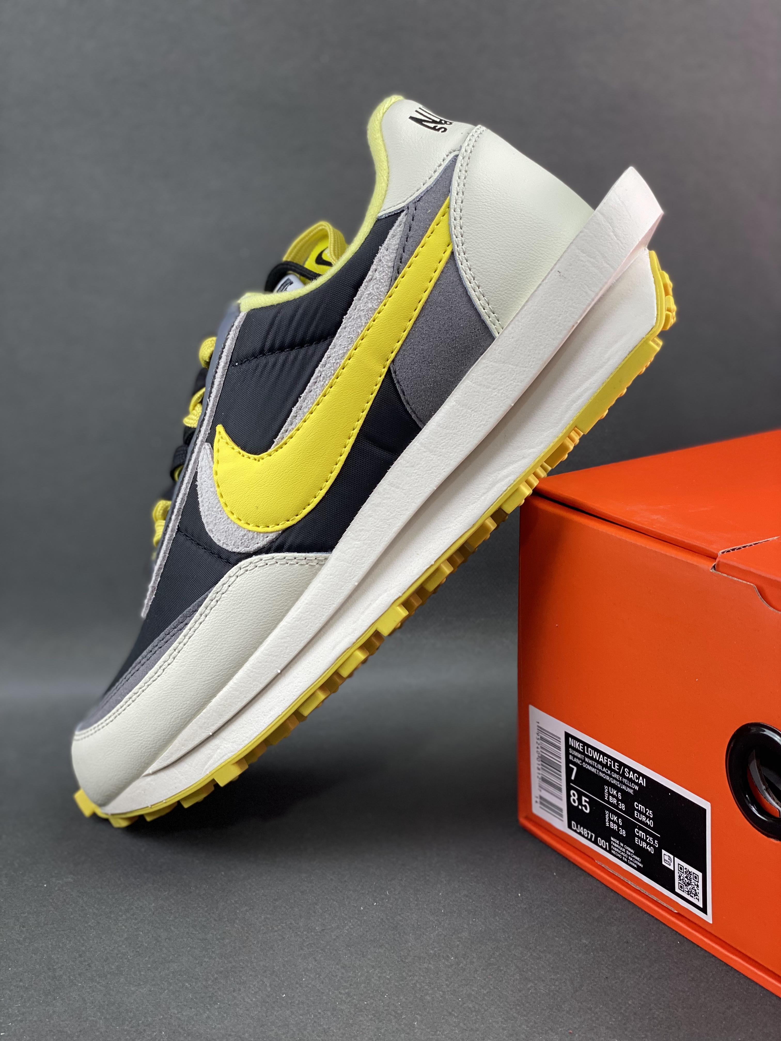 Undercover x Sacai Ã— NK LDV Waffle Daybreak Takahashi Jun three-party joint black and white yellow Item number: DJ4877-001 Code number: 36-479