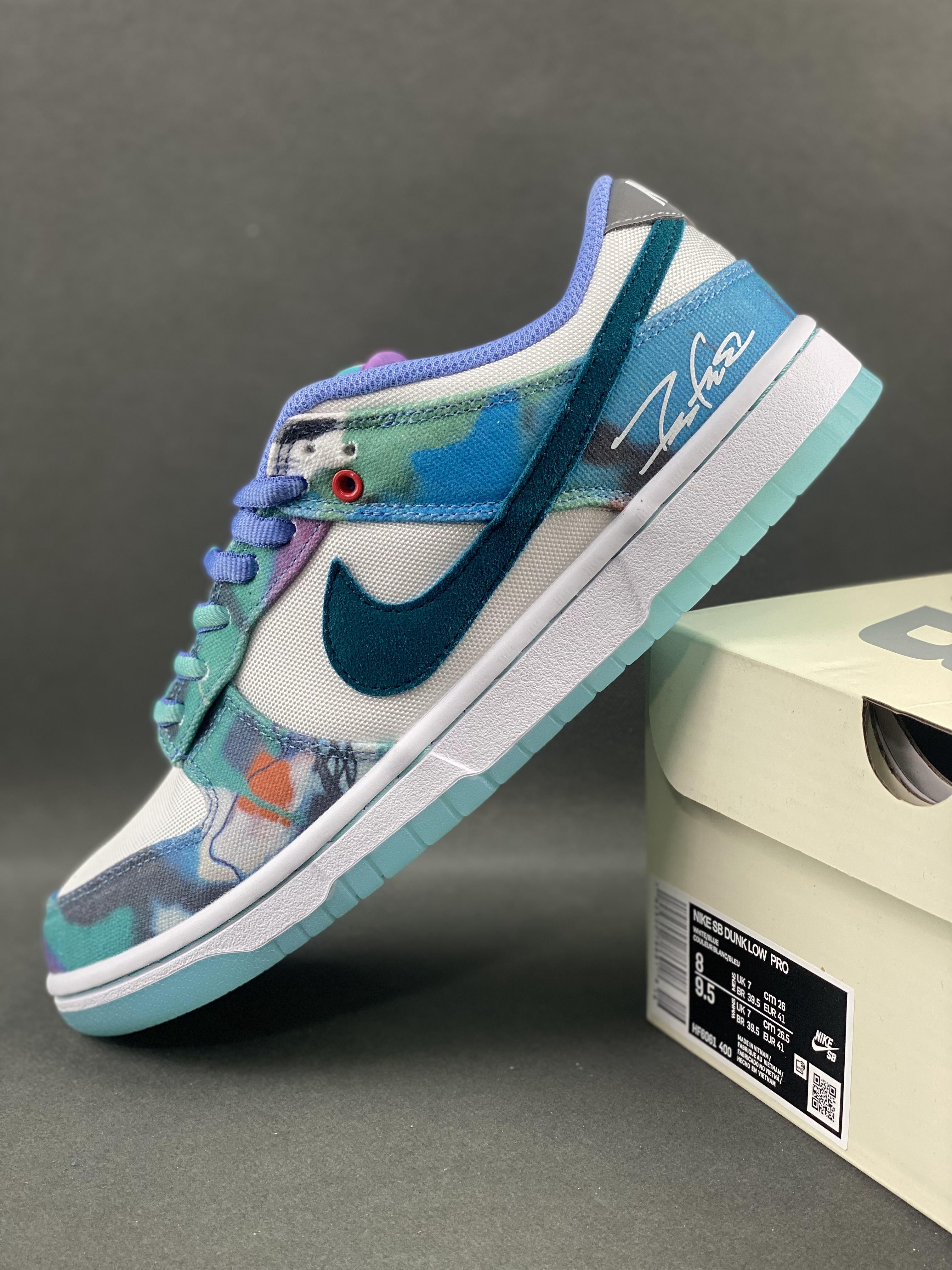 wangzhao co-branded! Full of details Pure original Dunk SB Futura co-branded tie-dye Wang Zha co-branded item number: HF6061-400 Code number: 36-46 (with half code) 9