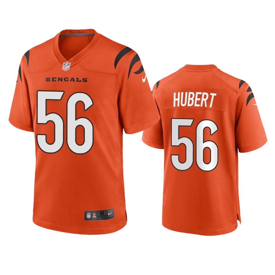 Wyatt Hubert Cincinnati Bengals 2021 Orange Game Jersey