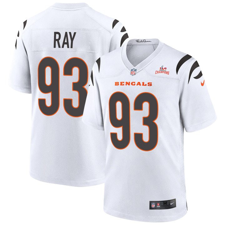 Wyatt Ray Cincinnati Bengals 2022 Super Bowl LVI AFC Champions Logo White Game Jersey
