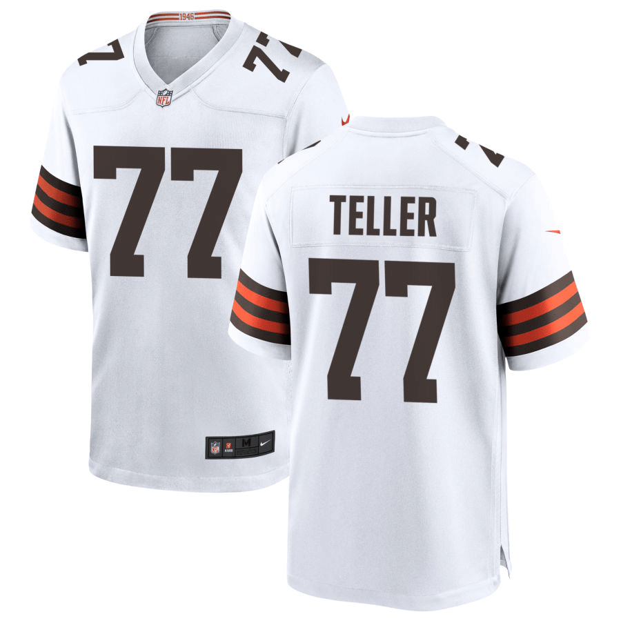 Wyatt Teller Cleveland Browns 2020 White Game Jersey