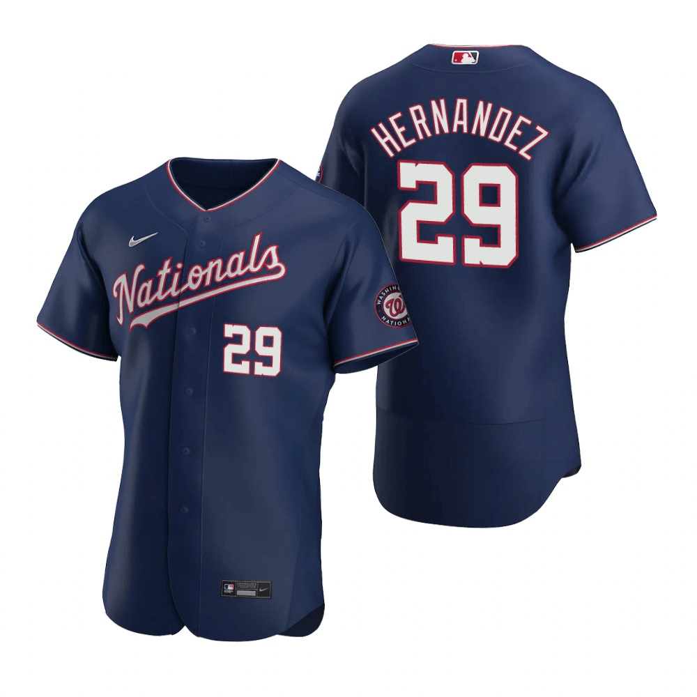 Yadiel Hernandez Washington Nationals Alternate Navy Baseball Player Jersey