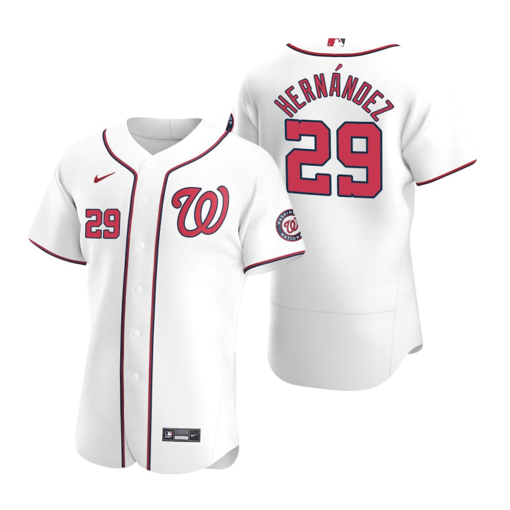Yadiel Hernandez Washington Nationals Alternate White Baseball Player Jersey