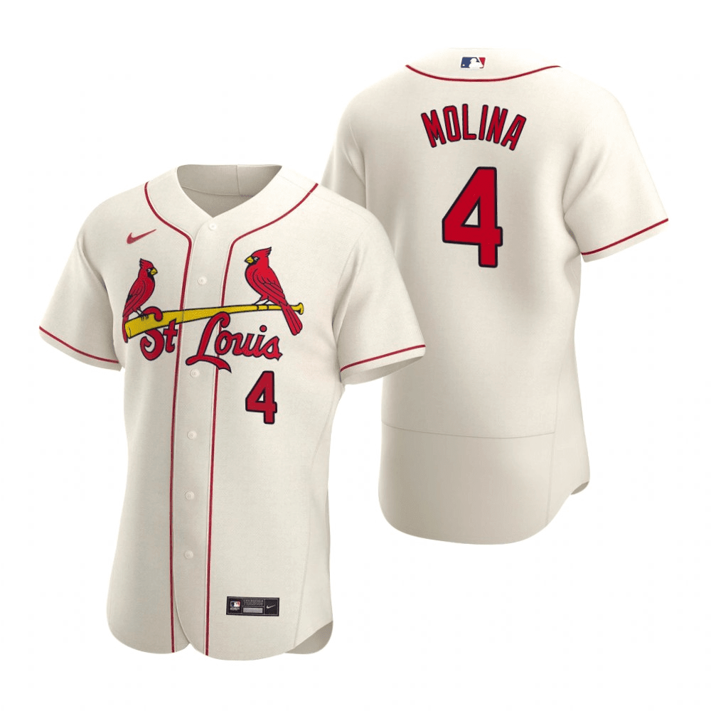 Yadier Molina St. Louis Cardinals Alternate Cream Baseball Player Jersey
