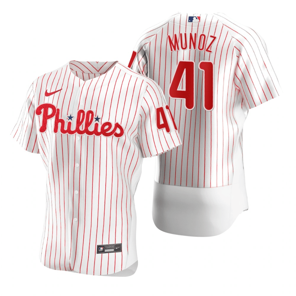Yairo Munoz Philadelphia Phillies Home White Baseball Player Jersey