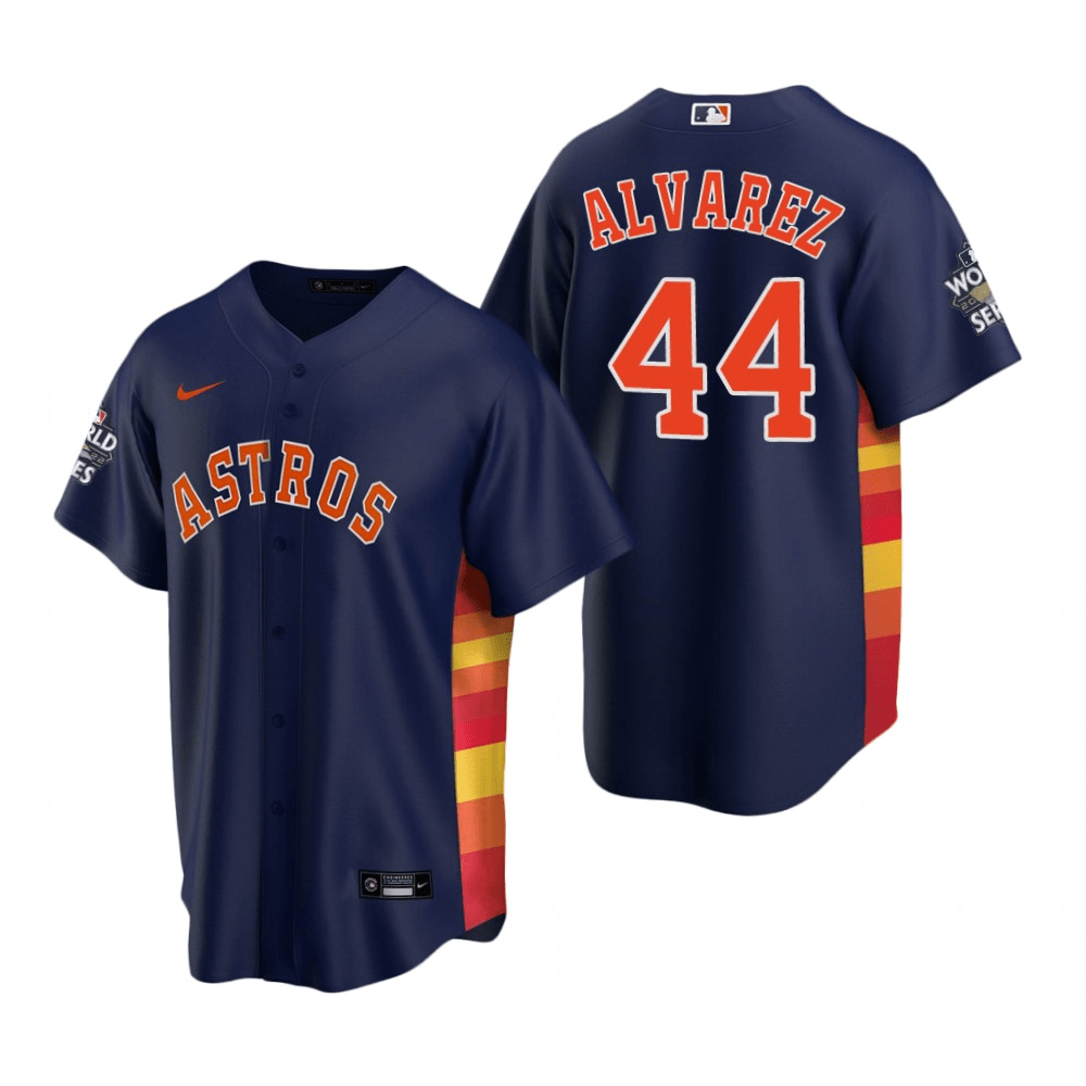 Yordan Alvarez Houston Astros 2022 World Series Navy Baseball Player Jersey
