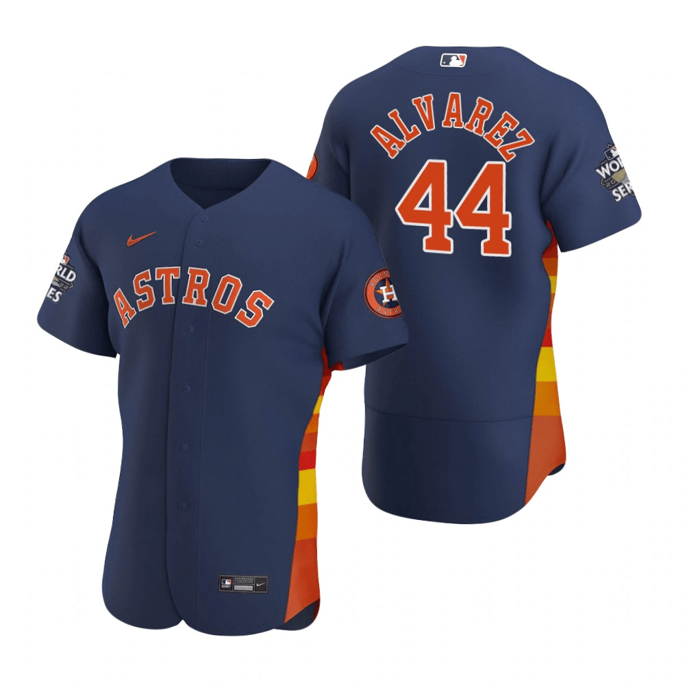 Yordan Alvarez Houston Astros 2022 World Series Navy Baseball Player Jersey