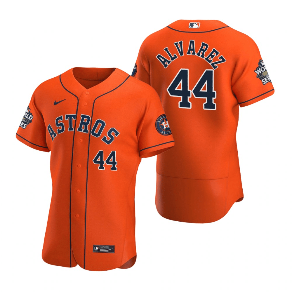Yordan Alvarez Houston Astros 2022 World Series Orange Baseball Player Jersey